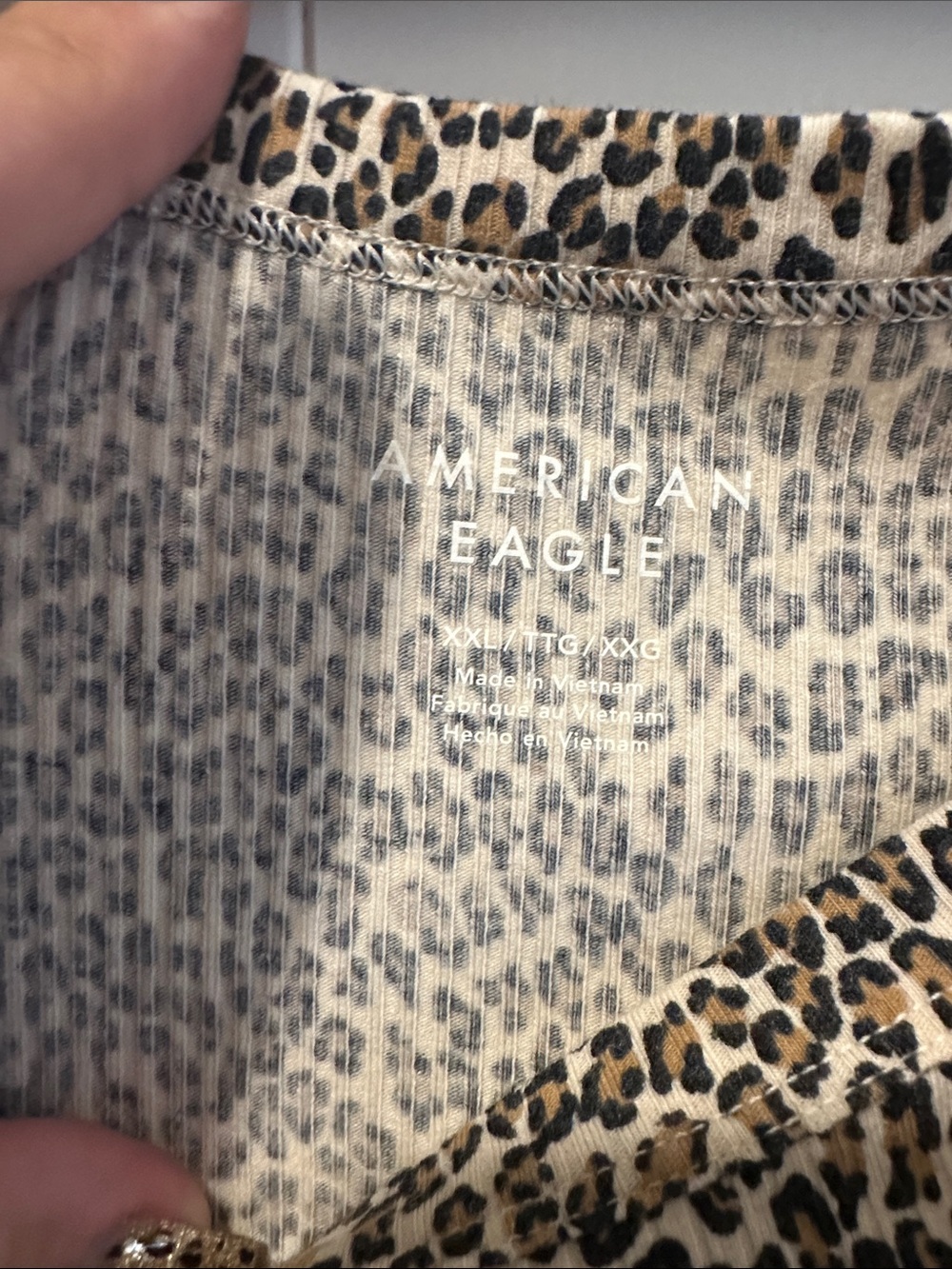 Leopard Print Ribbed Top NWT! - Picture 2 of 3